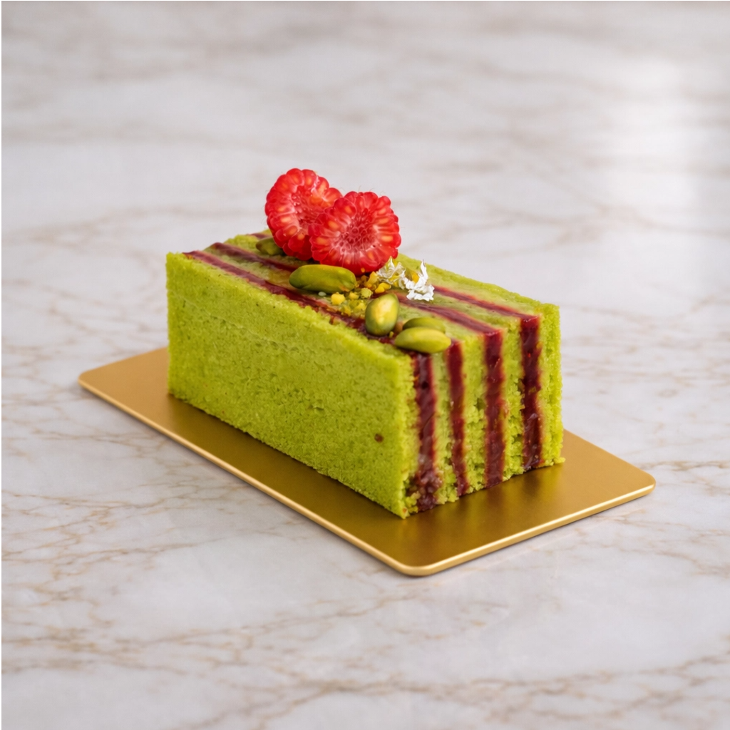 Opéra pistache framboise