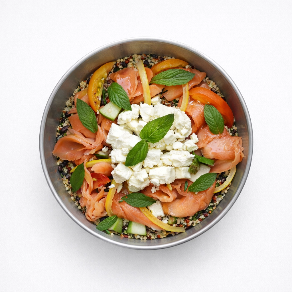 Salade de quinoa au saumon